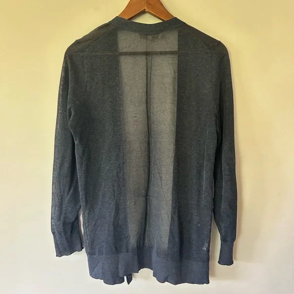 LOFT Sheer Summer Cardigan, GUC, Blue, Size M - Picture 6 of 7